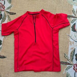 Serfas Red Half-Zip Men's Bicycle Jersey